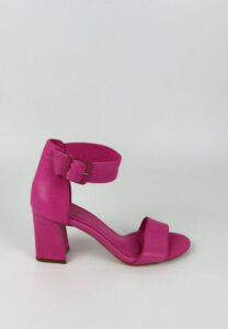SANDALIAS DE TACÓN PIEL FUCSIA VEXED
