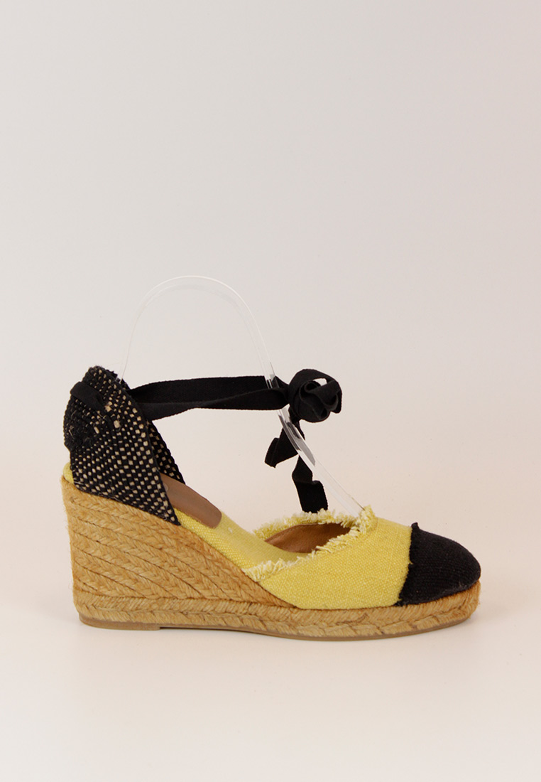 ALPARGATAS-8779-DARE-NEGROYPLATANO-LADO Fotografía de lado de alpargatas 8779 DARE color negro y plátano