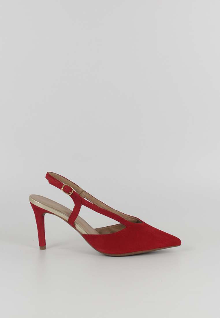 IMAGEN-23 FOTOGRAFÍA ZAPATO DE TACÓN 19464 ANTE ROJO DE LADO
