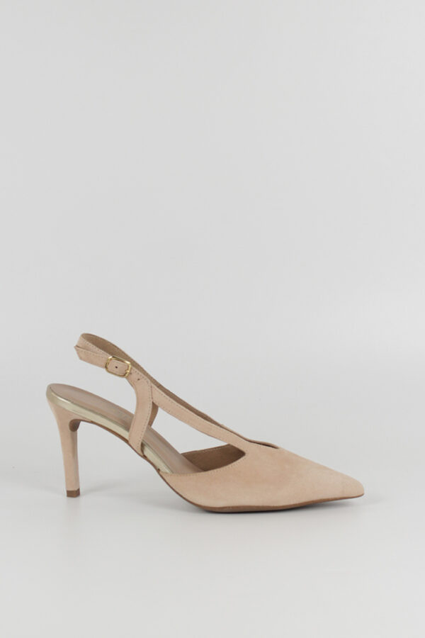 FOTOGRAFÍA ZAPATOS DE TACÓN 19464 ANTE ROSA DE LADO