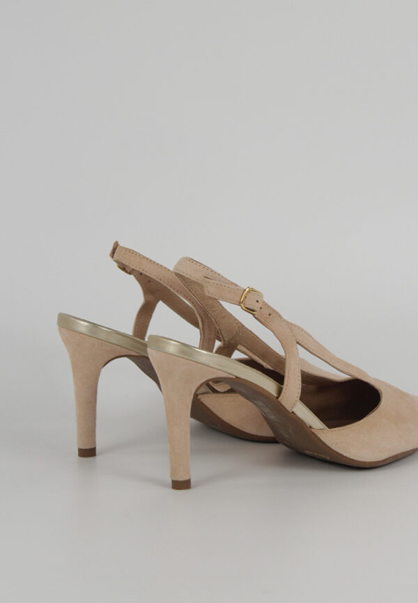 FOTOGRAFÍA ZAPATOS DE TACÓN 19464 ANTE ROSA DETALLE
